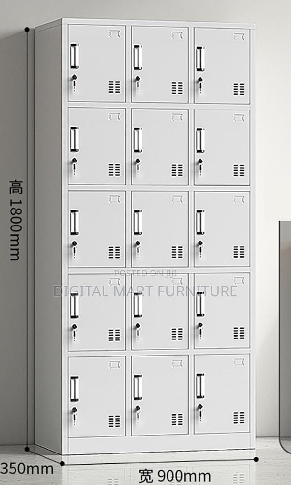 Fifteen Multi Compartment White Steel Cabinet - thumbnail 10
