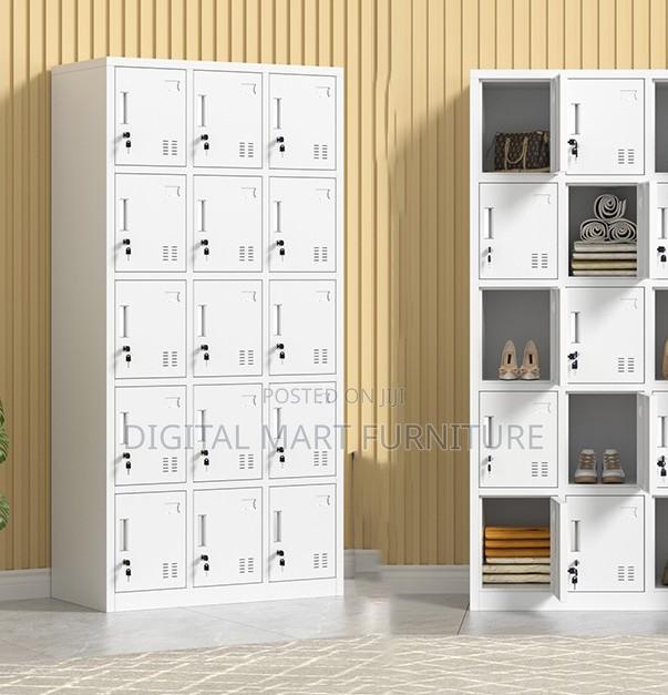 Fifteen Multi Compartment White Steel Cabinet - thumbnail 12