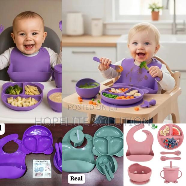6pc Silicone Baby Feeding Cutlery Set - main view