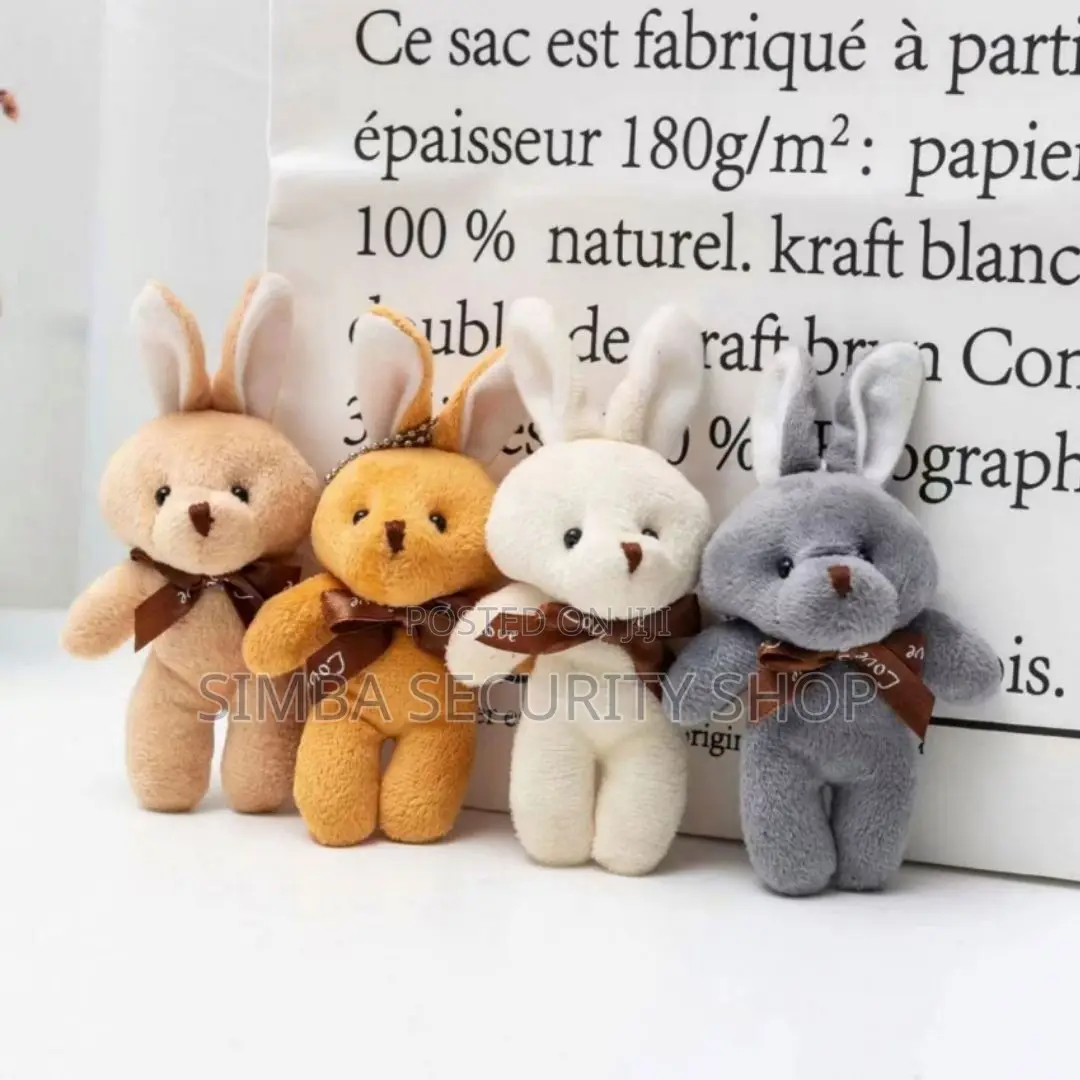 Cute Bunny Plush Keychain Rabbit Keyholder Pendant for Bag Car Mirror