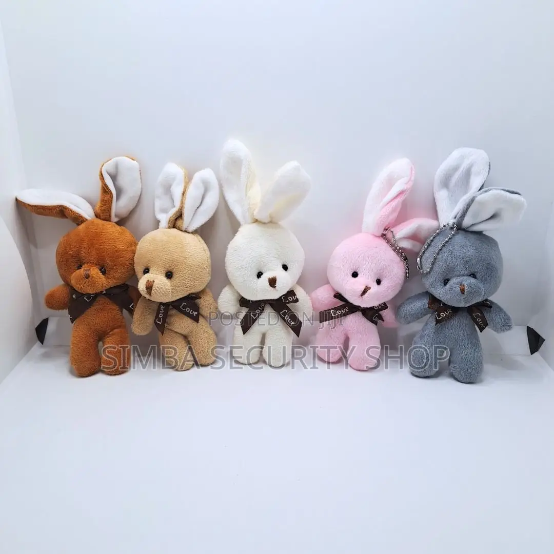 Cute Bunny Plush Keychain Rabbit Keyholder Pendant for Bag Car Mirror