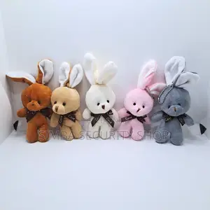Cute Bunny Plush Keychain Rabbit Keyholder Pendant for Bag Car Mirror