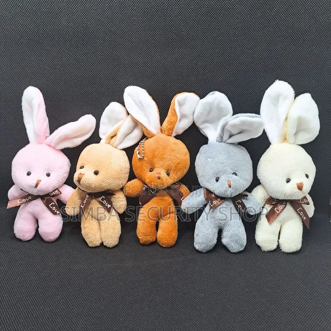 Cute Bunny Plush Keychain Rabbit Keyholder Pendant for Bag Car Mirror