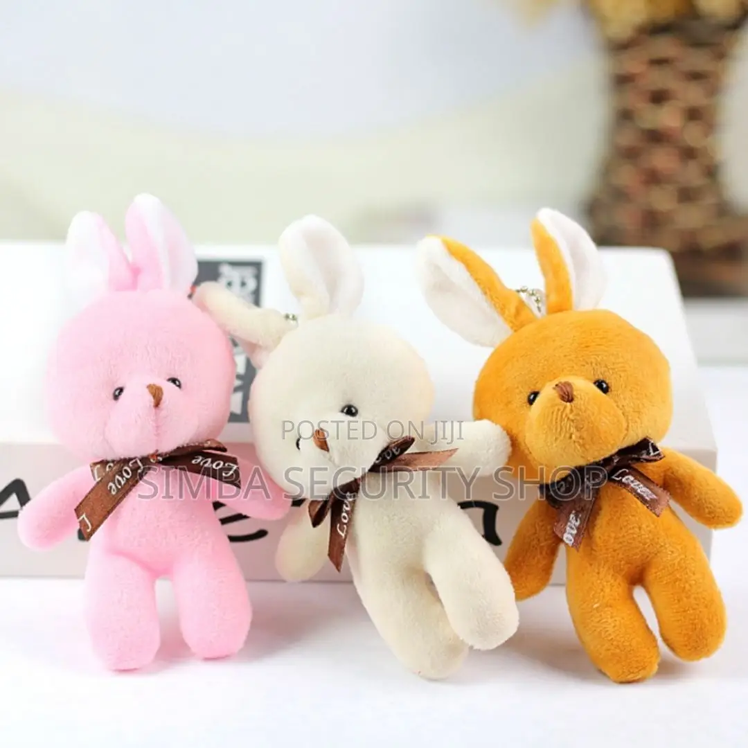 Cute Bunny Plush Keychain Rabbit Keyholder Pendant for Bag Car Mirror