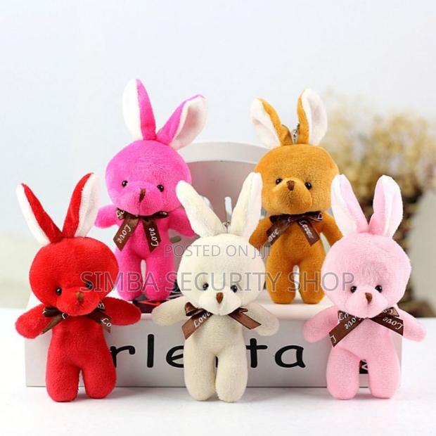 Plush 3d Rabbit Bunny Keychain Gift for Daughter Girlfriend Keyholder - main view