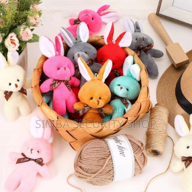 Plush 3d Rabbit Bunny Keychain Gift for Daughter Girlfriend Keyholder - thumbnail 3