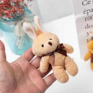Brown Bunny Plush Keychain Soft Rabbit Keyholder Pendant Gift Women