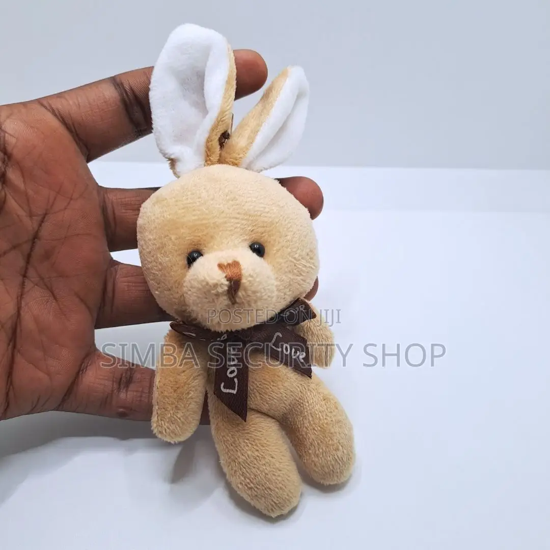 Brown Bunny Plush Keychain Soft Rabbit Keyholder Pendant Gift Women