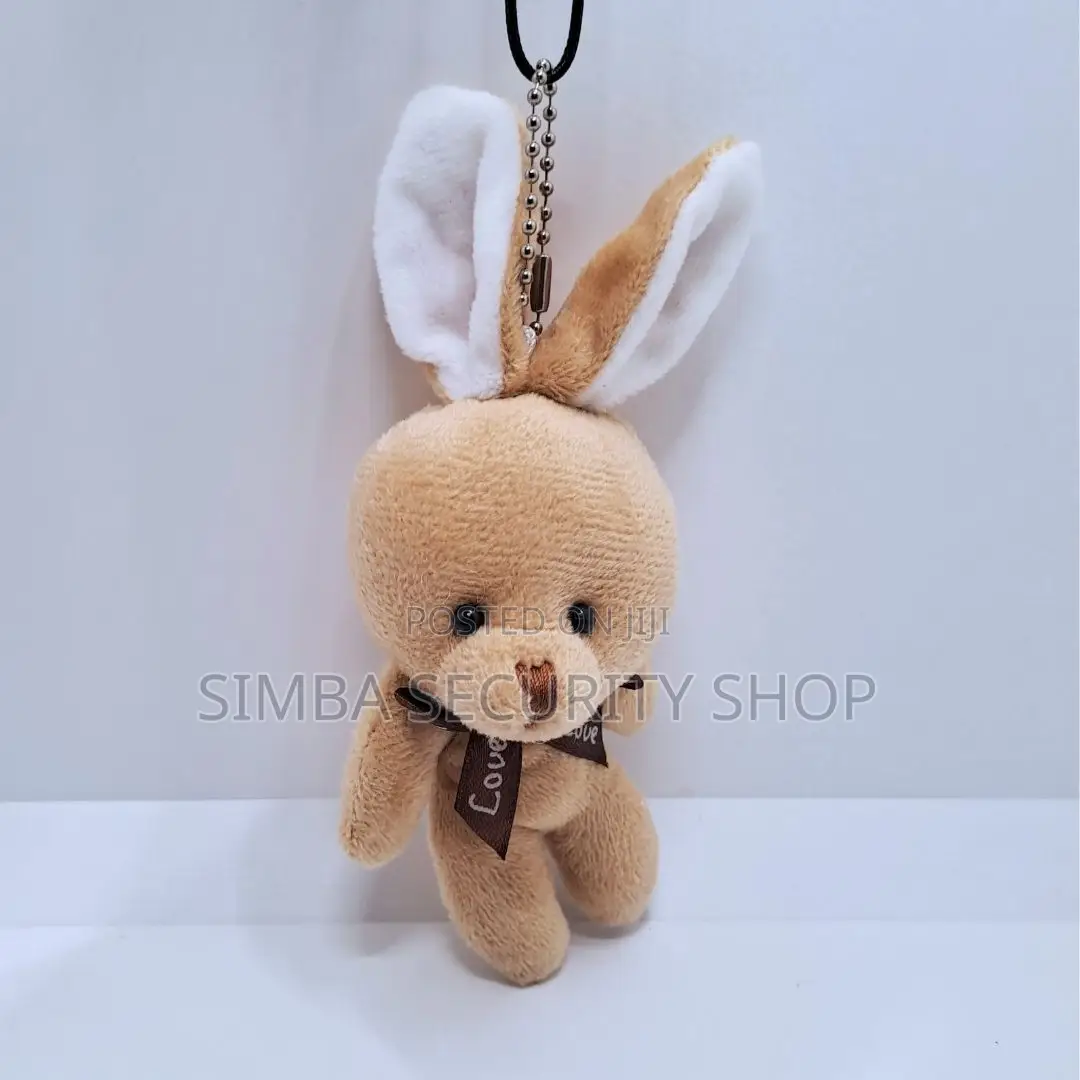 Brown Bunny Plush Keychain Soft Rabbit Keyholder Pendant Gift Women