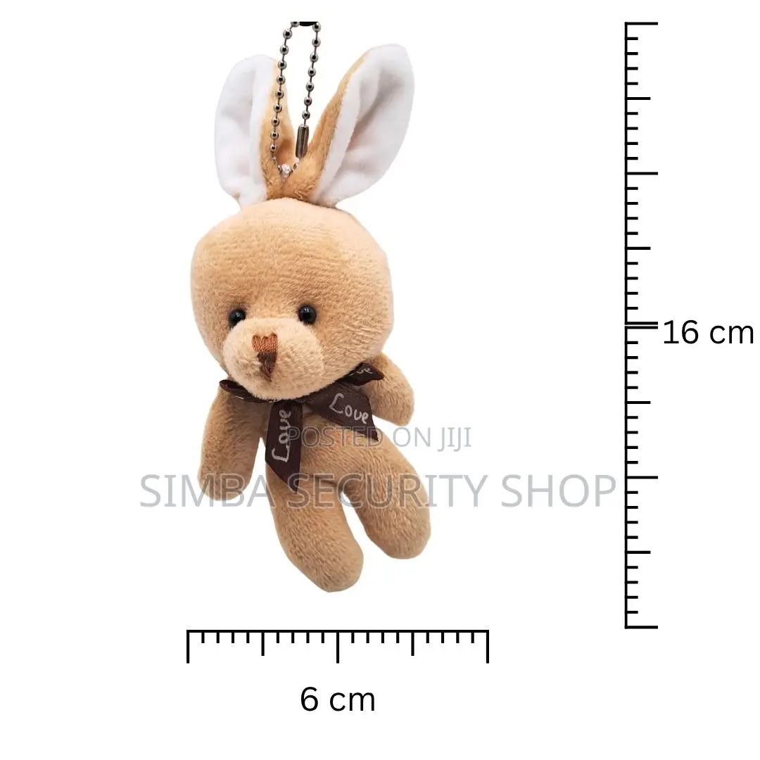 Brown Bunny Plush Keychain Soft Rabbit Keyholder Pendant Gift Women
