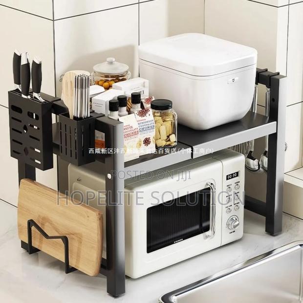 Single Layer Heavy-Duty Adjustable Microwave Stand - thumbnail 2