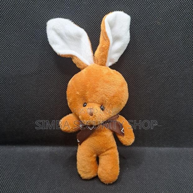 Cute Rabbit Plush Keychain With Bowtie Soft Stuffed Orange Gift Ladies - thumbnail 4