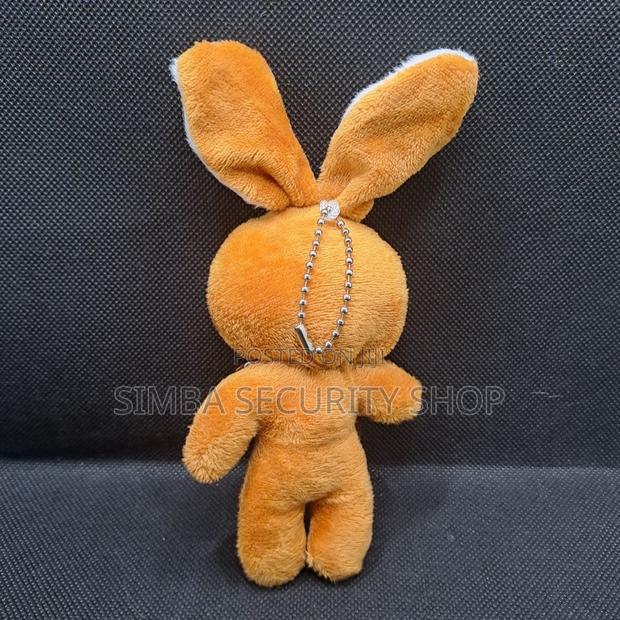 Cute Rabbit Plush Keychain With Bowtie Soft Stuffed Orange Gift Ladies - thumbnail 5