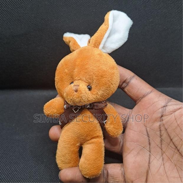 Cute Rabbit Plush Keychain With Bowtie Soft Stuffed Orange Gift Ladies - thumbnail 6