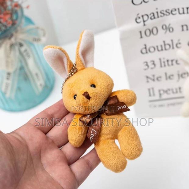 Cute Rabbit Plush Keychain With Bowtie Soft Stuffed Orange Gift Ladies - thumbnail 8