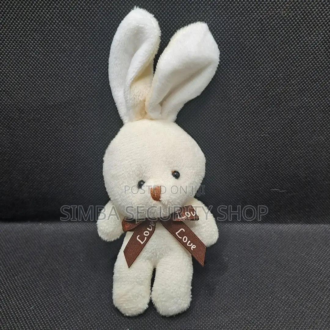 Plush 3d Rabbit Bunny Keychain Bags Gifts Keyholder Teddy Bear White