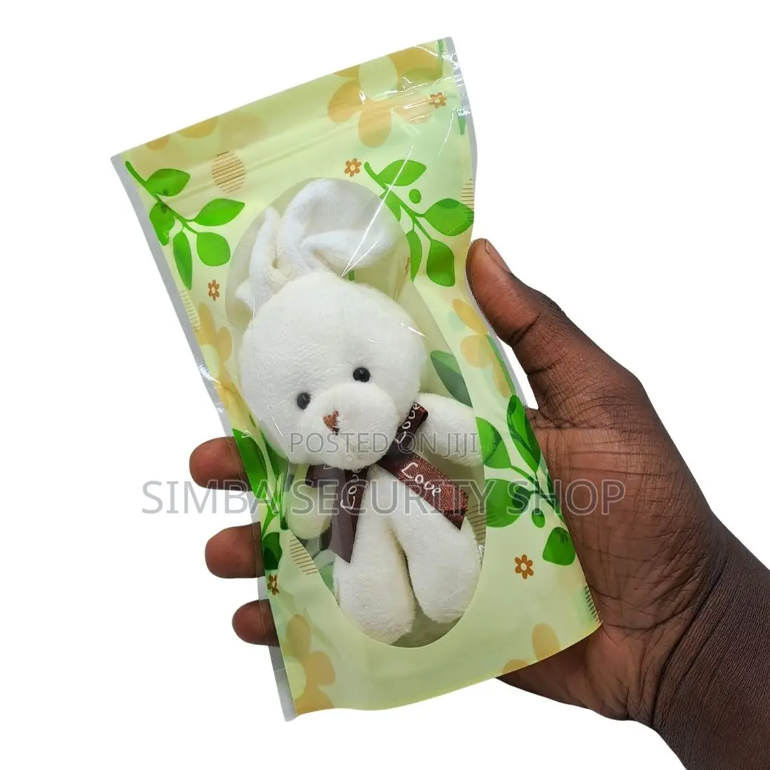 Plush 3d Rabbit Bunny Keychain Bags Gifts Keyholder Teddy Bear White
