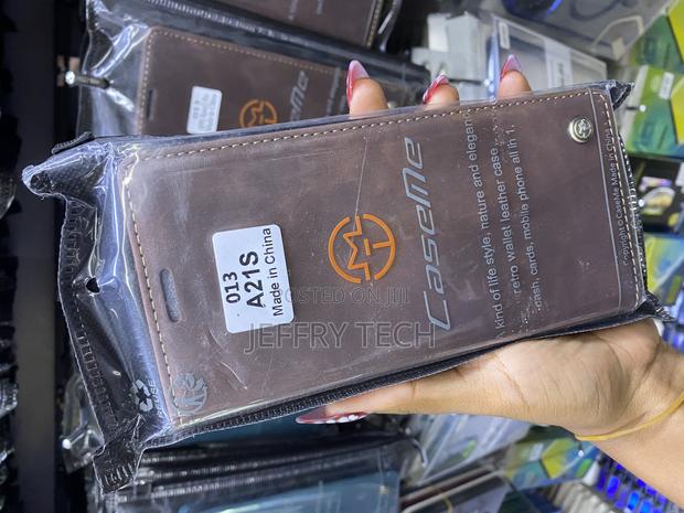 Miseas Samsung Galaxy A21s Wallet Leather Case With Card Slots - thumbnail 3