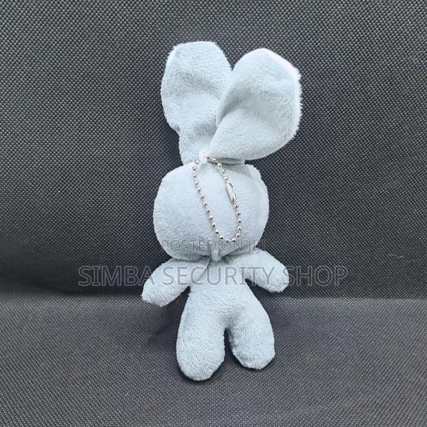 Rabbit Bunny Plush Key Chain Holder Ring Grey Gift Valentines Day Her - thumbnail 5