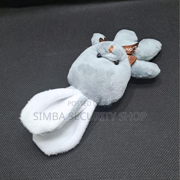 Rabbit Bunny Plush Key Chain Holder Ring Grey Gift Valentines Day Her - thumbnail 7