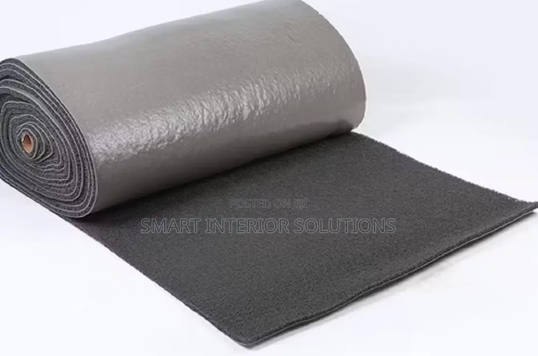Grey Office PVC Spaghetti Carpet