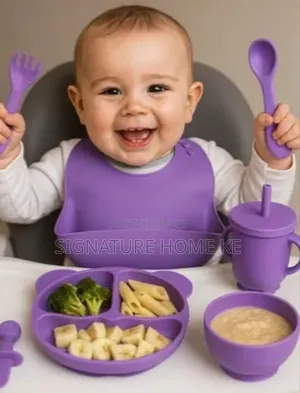 6pcs Silicone Baby Feeding Cutlery Set