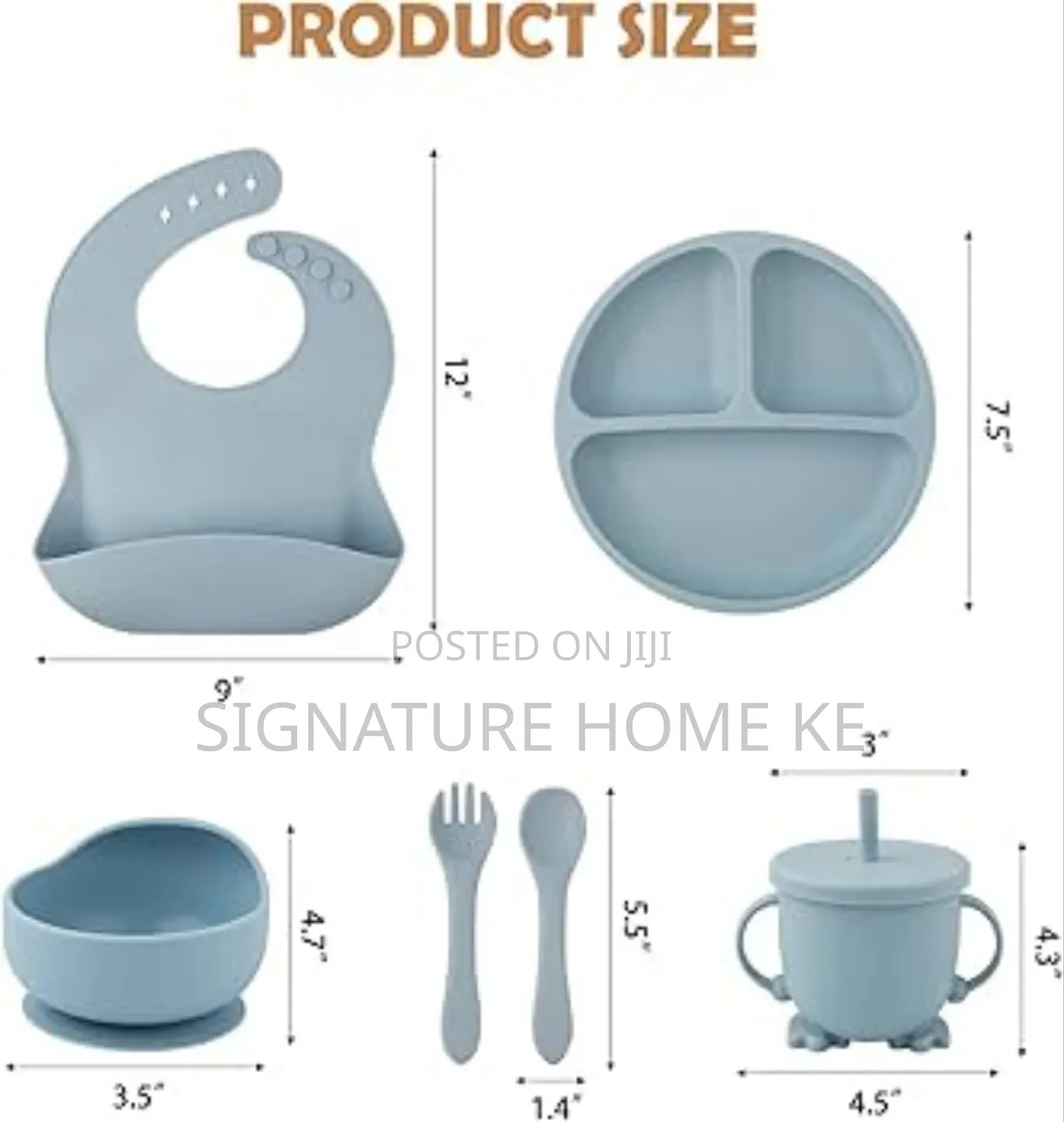 6pcs Silicone Baby Feeding Cutlery Set