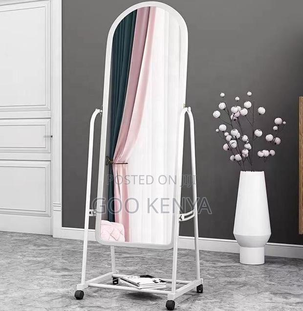 Home Mirror; Makeup Full-Length Mirror With Floor Standing Bracket - main view