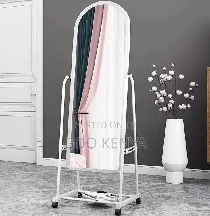 Home Mirror; Makeup Full-Length Mirror With Floor Standing Bracket
