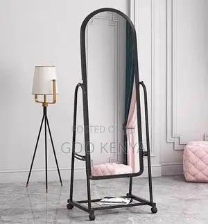 Home Mirror; Makeup Full-Length Mirror With Floor Standing Bracket