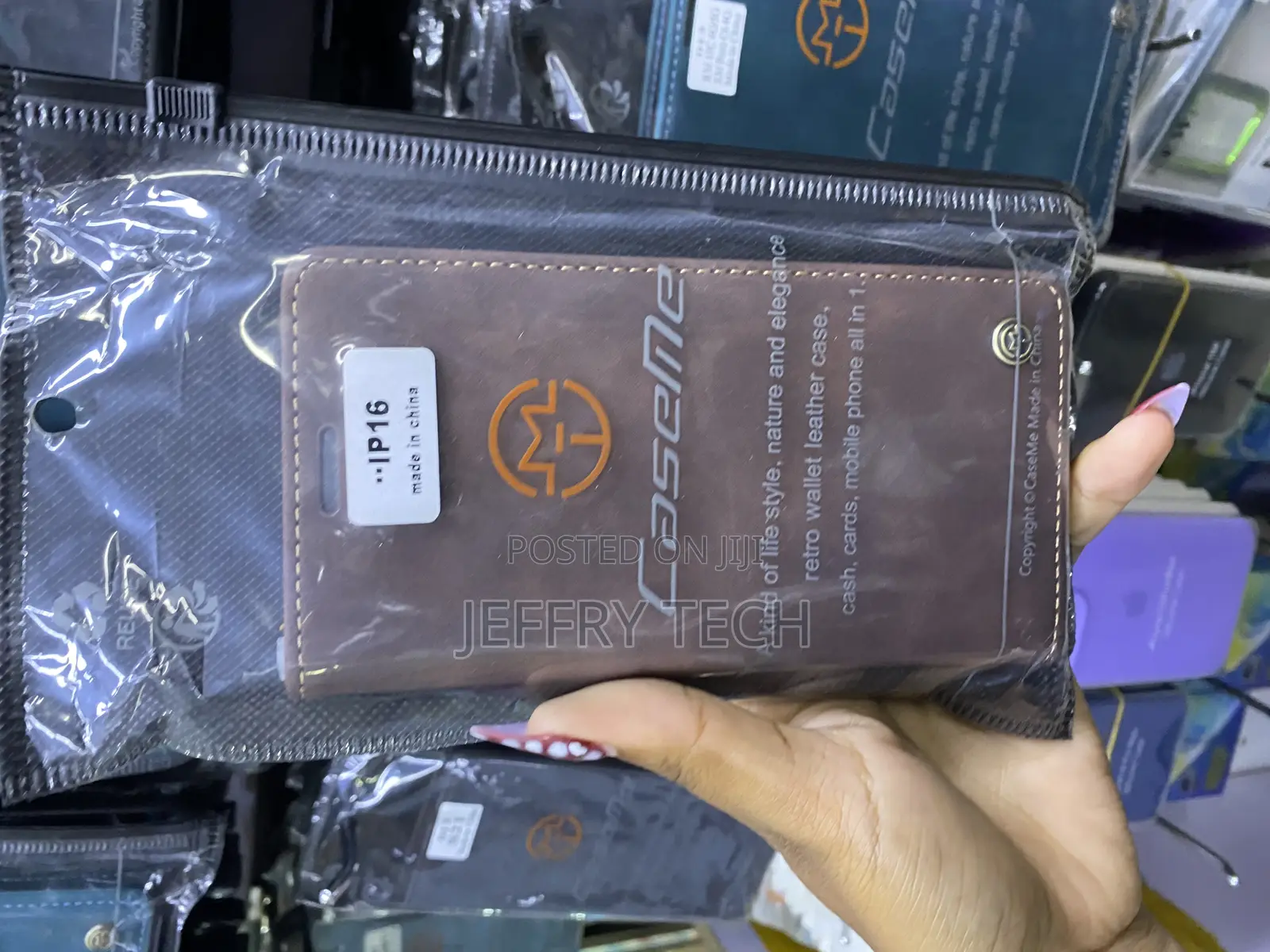 Byfon iPhone 16 Pu Leather Flip Leather Wallet Case With Card Slots