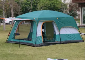 5–12 Person Large Family Camping Tent – 2 Rooms + Living Area