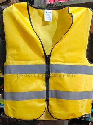 Reflective Vest With Zip Mustard Yellow - thumbnail 2