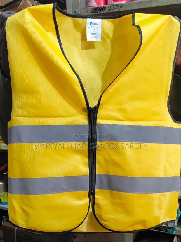 Reflective Vest With Zip Mustard Yellow - main view