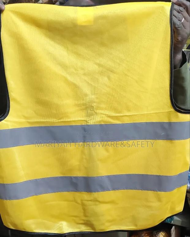 Reflective Vest With Zip Mustard Yellow - thumbnail 3