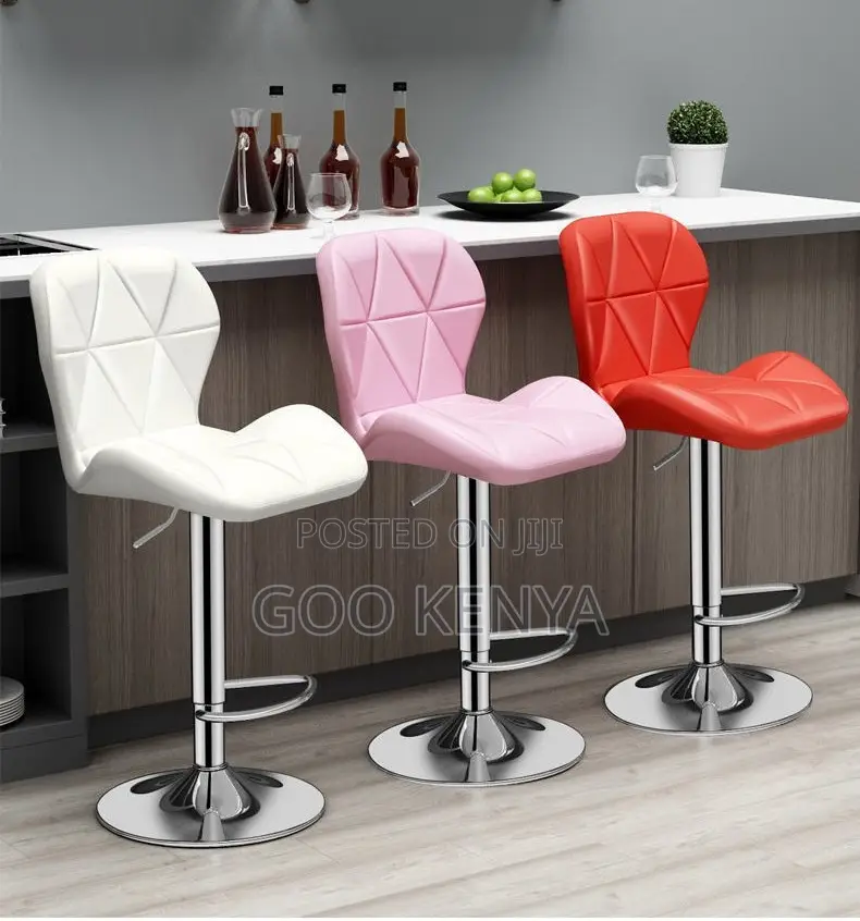 Home Stool; High-End Leather Bar Chair – Adjustable Seat for Kitchen