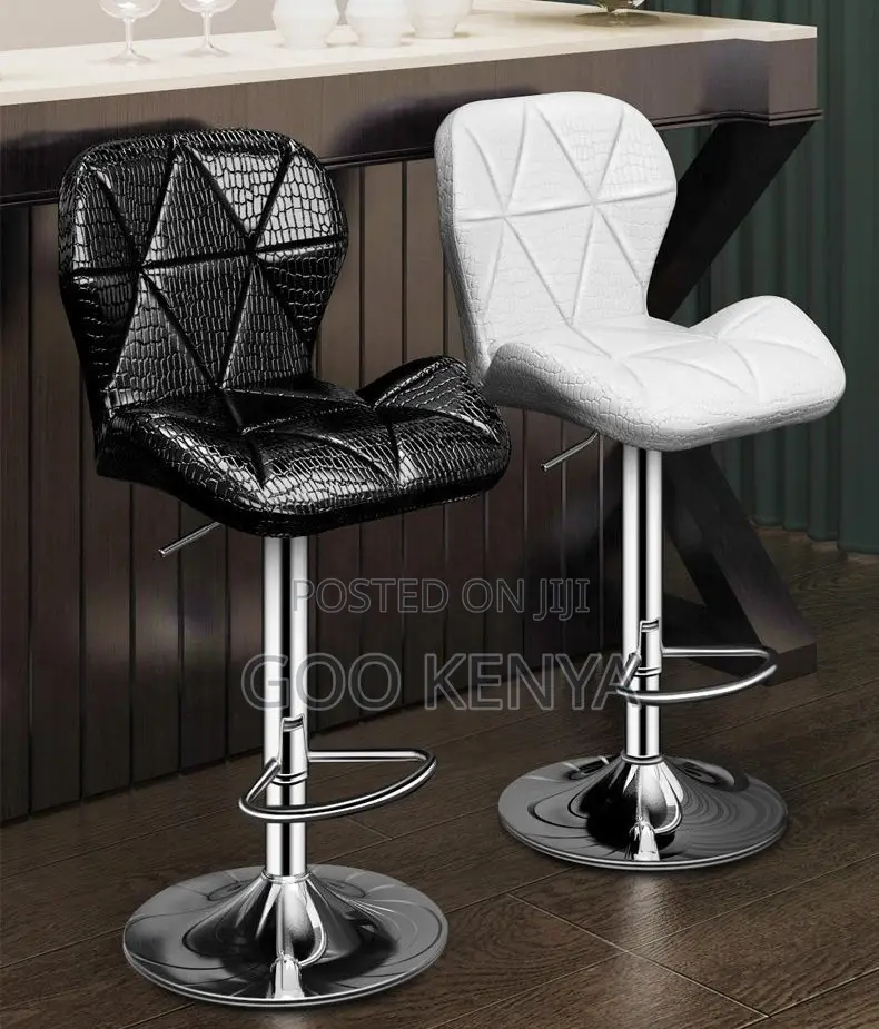Home Stool; High-End Leather Bar Chair – Adjustable Seat for Kitchen