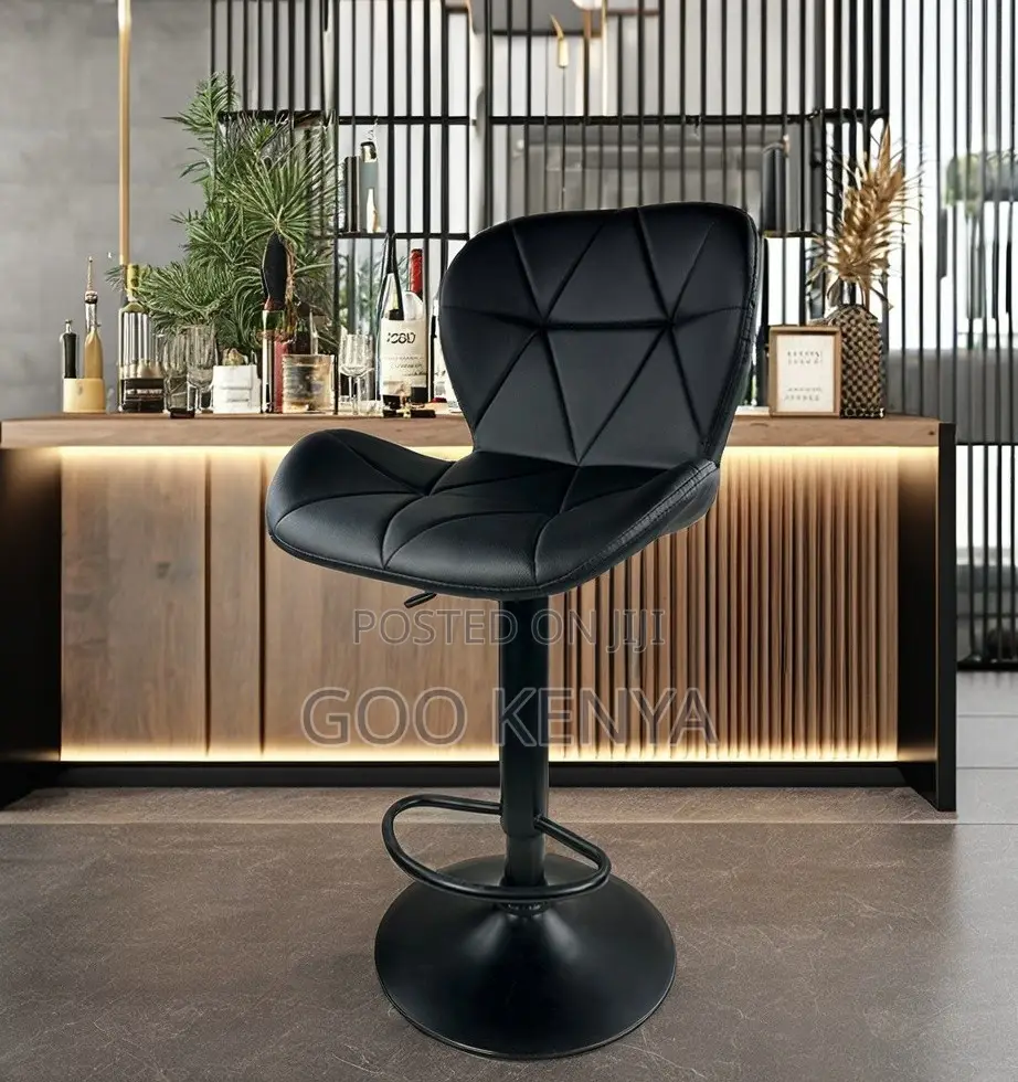 Home Stool; High-End Leather Bar Chair – Adjustable Seat for Kitchen