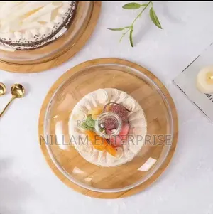 Dome Shape Glass Cake Cover 28 Cm