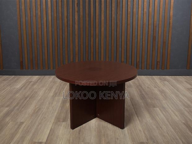 Dining Table; Wooden Round Multipurpose Perfect Office Table - thumbnail 7