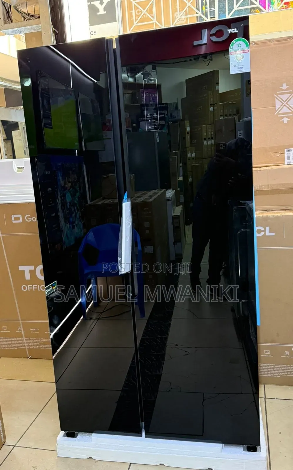 TCL 505 Liters Side-by-Side Refrigerator No Frost With Mirror Door