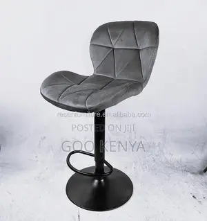 Home Stool; Chrome Base Leather Bar Chair –High-End Adjustable Seating