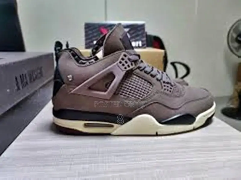 Jordan 4 Premium Retro Kicks – White/Grey/Burgundy