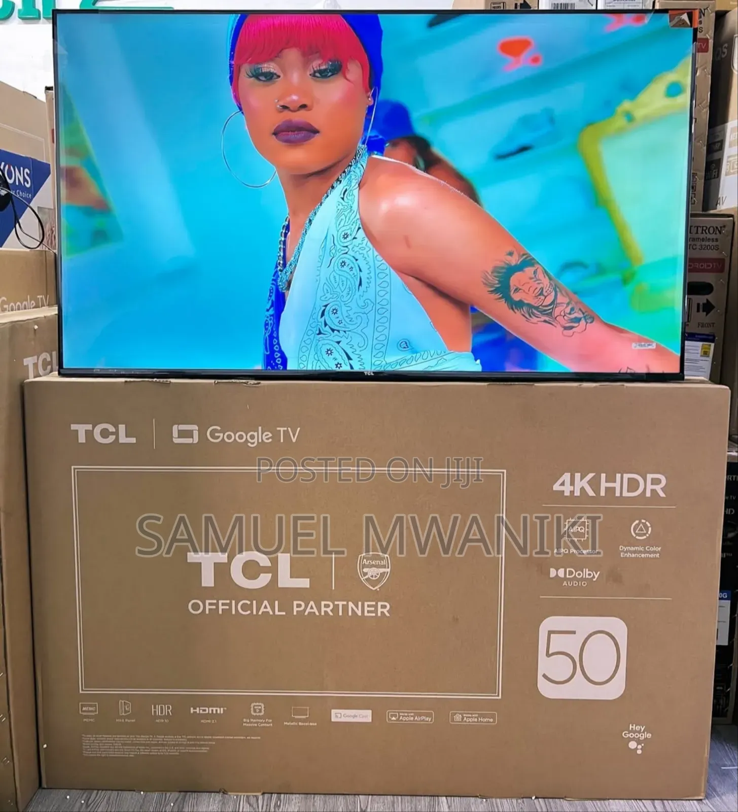 TCL 50" V6c Uhd Google HDR Tv
Frameless Screen Latest Model
