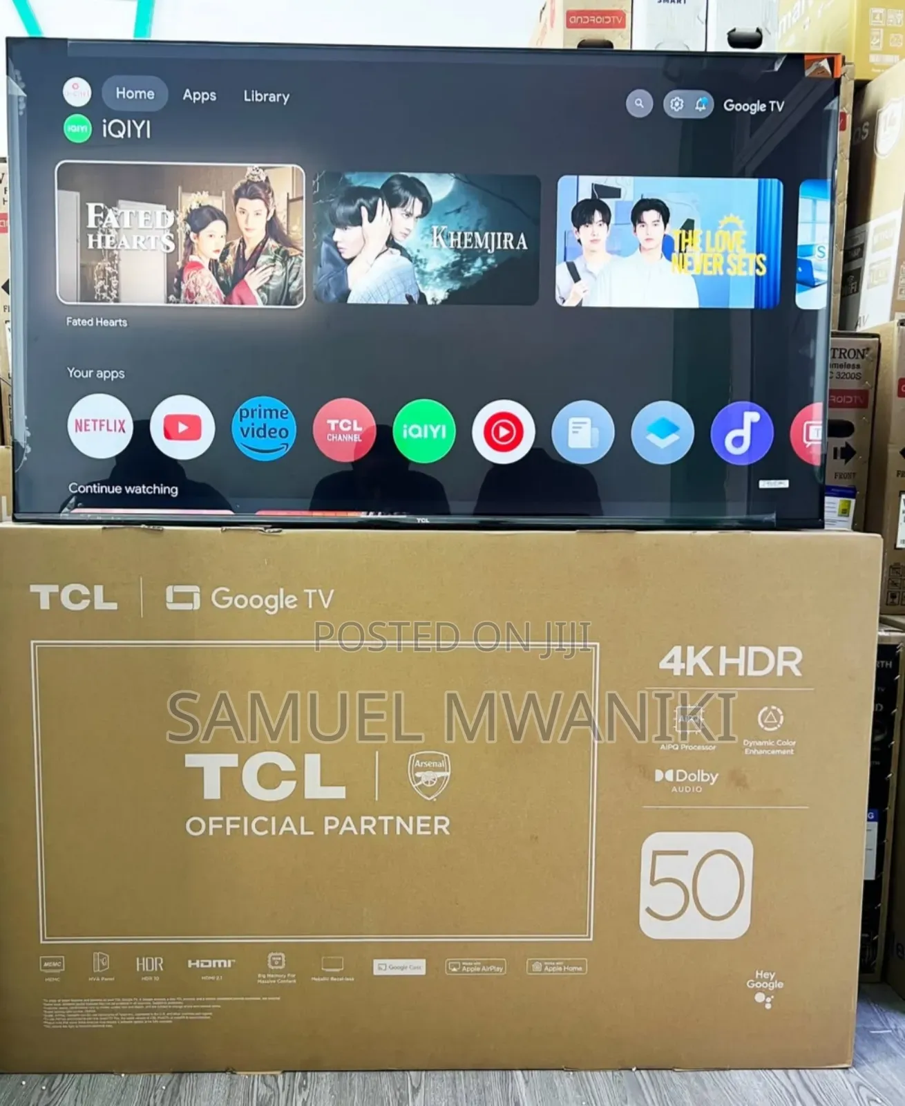 TCL 50" V6c Uhd Google HDR Tv
Frameless Screen Latest Model