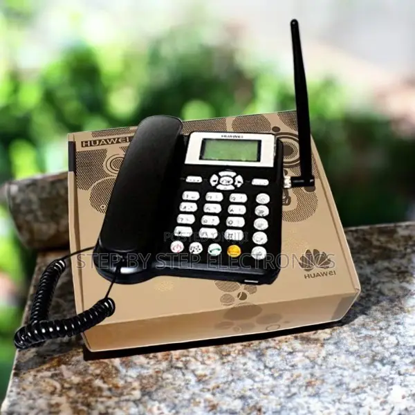Black Huawei Sim Wireless GSM Desktop Phone With Strong Signal Boost