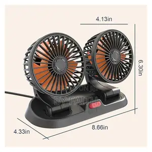 Universal Mini Auto Cooling Rotatable Car Fan