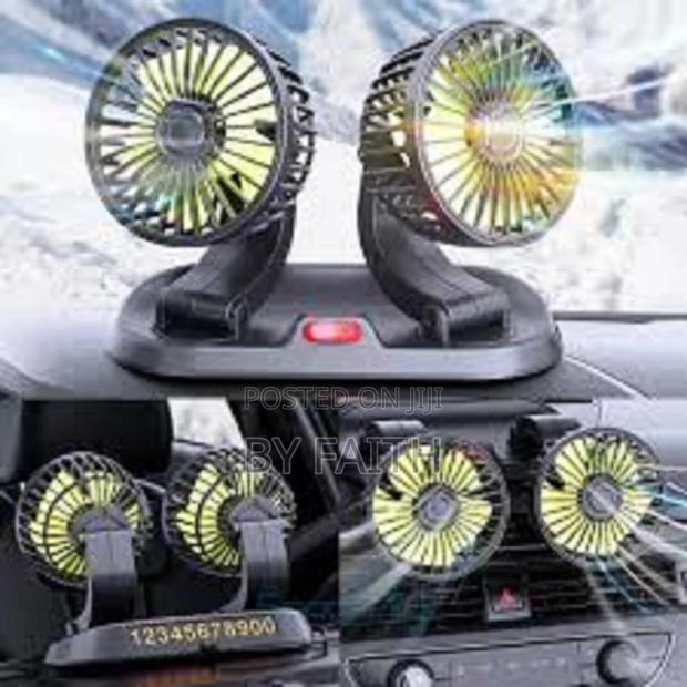 Portable Car Fan - Vehicle Cooling Fan With Suction Mount