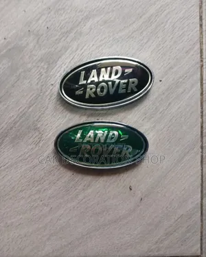 Oval Land Rover Decal Badge in Black or Green