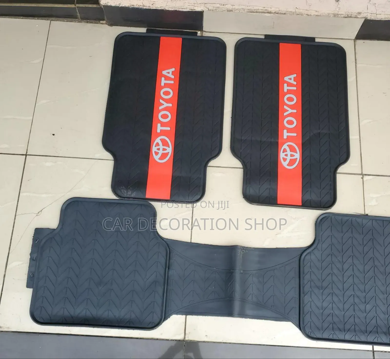 3pc Universal Toyota Front Branded Mat With Rear Conjoined Mat